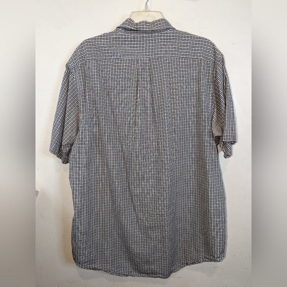 Vintage Polo Jeans Co Ralph Lauren Shirt Men L Short Sleeve Plaid Button Up - Picture 2 of 7
